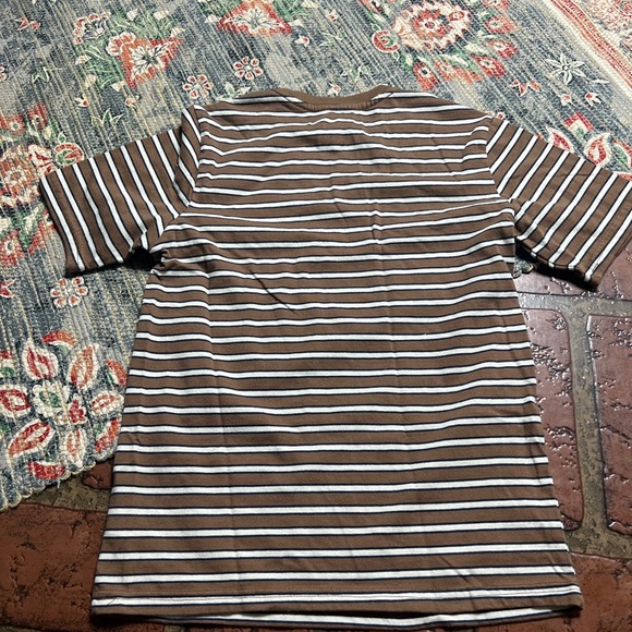 Striped Brown and White T-Shirt Wonder Nation - Picture 3 of 4